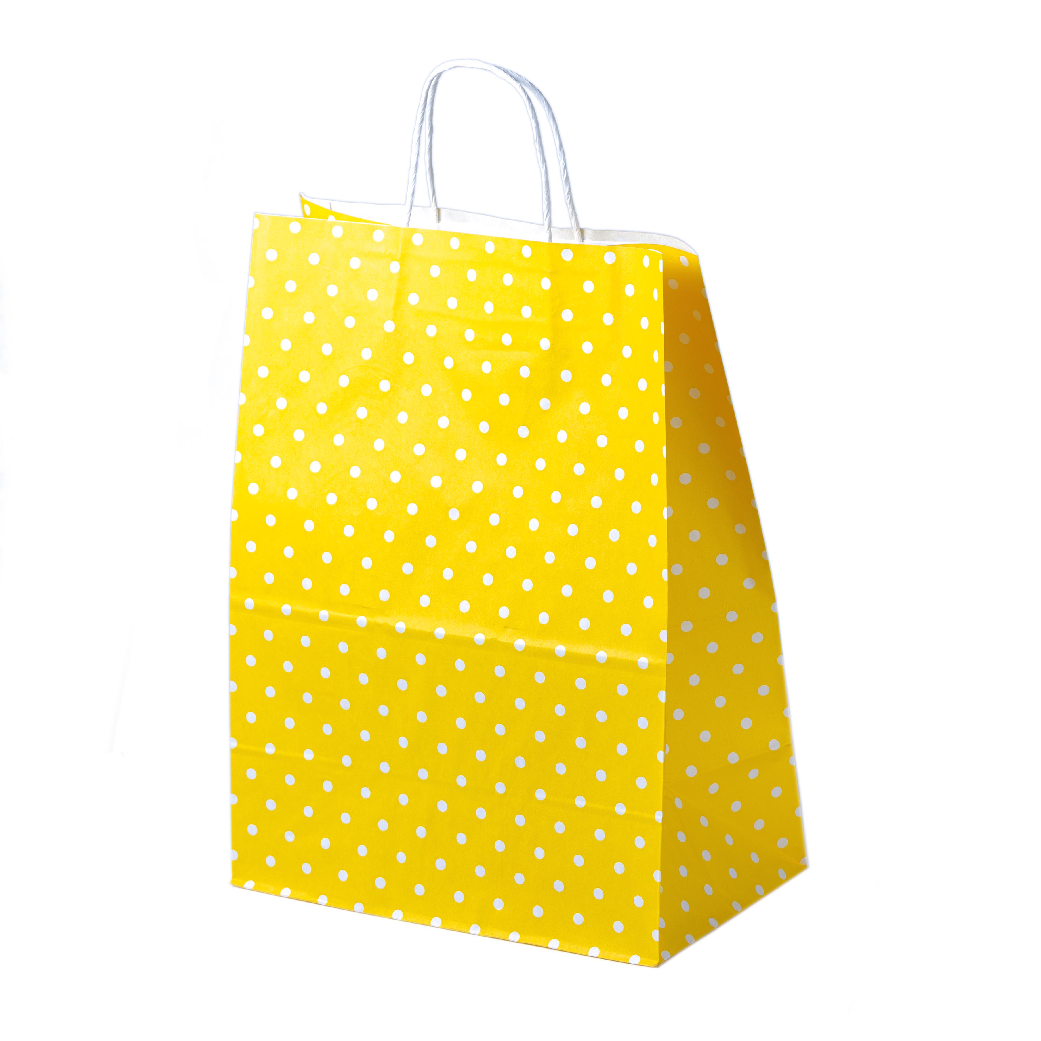 Пакет подарунковий із ручками 260х150х350 мм 30 шт. Жовтий - фото 1 Пакет подарунковий із ручками 260х150х350 мм 30 шт. Жовтий - фото 1
