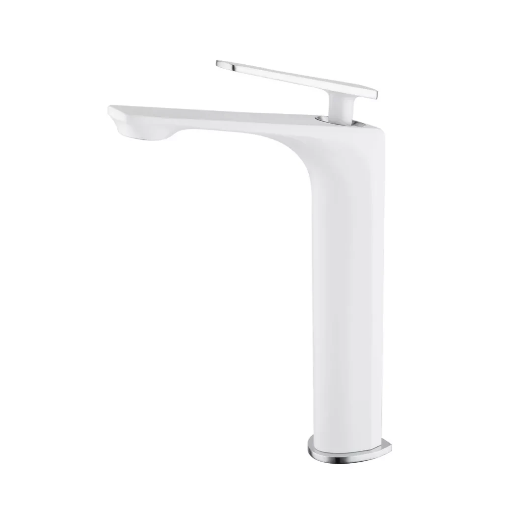 Змішувач для раковини високий Frap F1058-2 Білий/Хром (F1058-2) Змішувач для раковини високий Frap F1058-2 Білий/Хром (F1058-2)