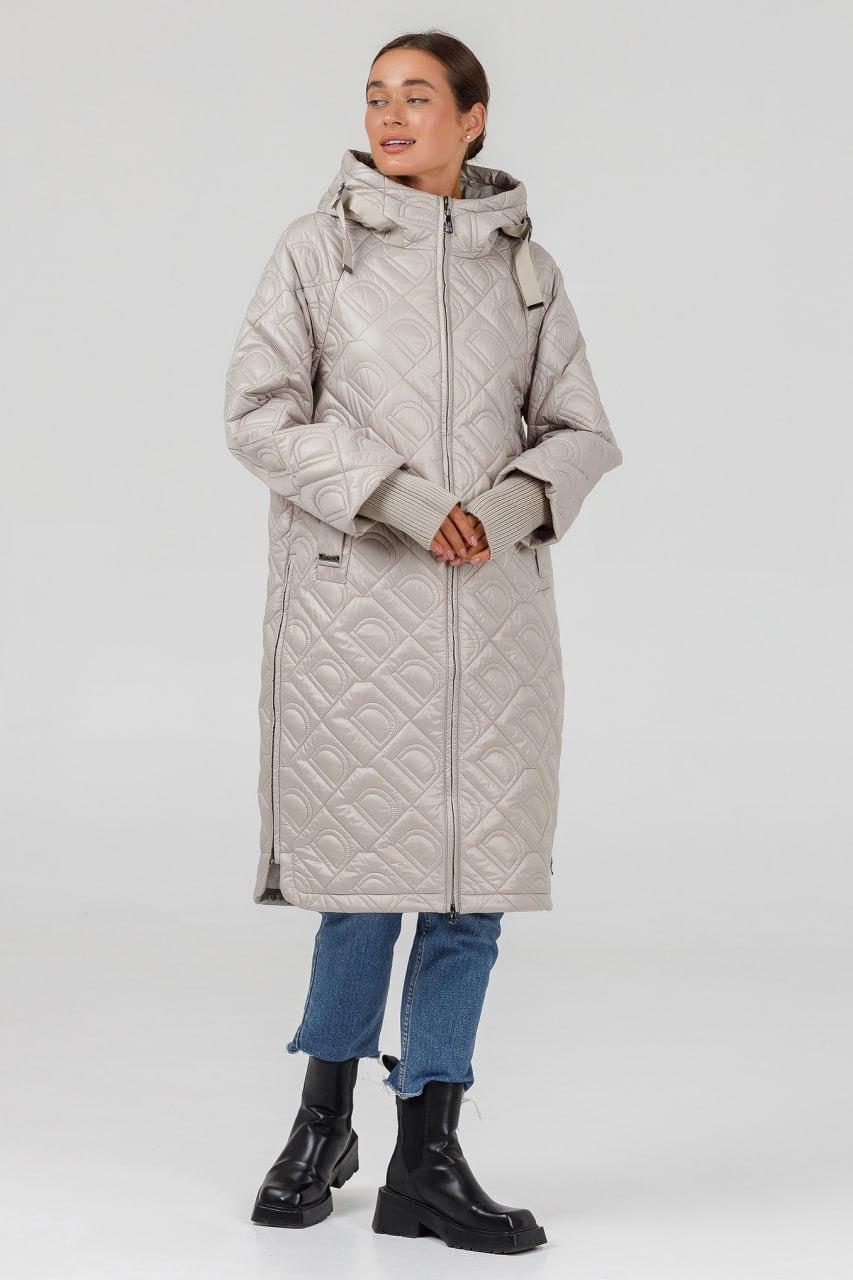 Пальто-кокон на флисе Lora р. 54 Жемчужный шампань (136g\54)