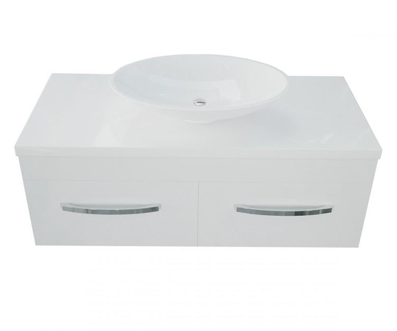 Тумба подвесная Snail Венера с умывальником Ника 1200KM103 Белый (22061)