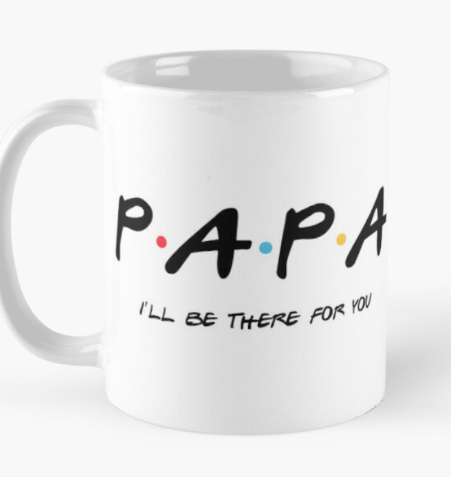 Чашка керамическая с принтом "Papa" Friends 330 мл Белый (ПАПА38Ч)