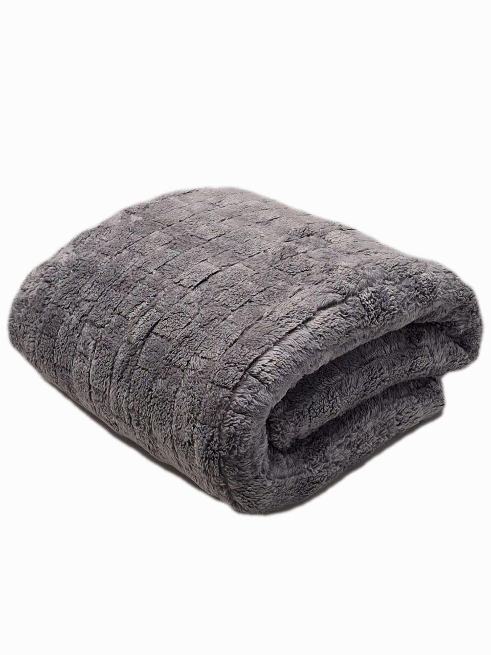 Плед флисовый полуторный Colorful Home Мозаика 150x200 см Серый (1268) - фото 1 Плед флисовый полуторный Colorful Home Мозаика 150x200 см Серый (1268) - фото 1