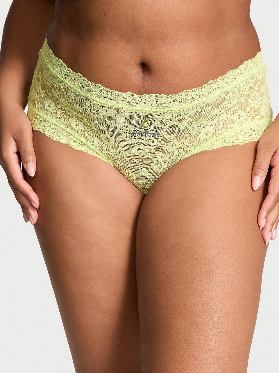 Трусики женские Victoria's Secret Posey Lace Cheeky L Желтый (7114439124836)