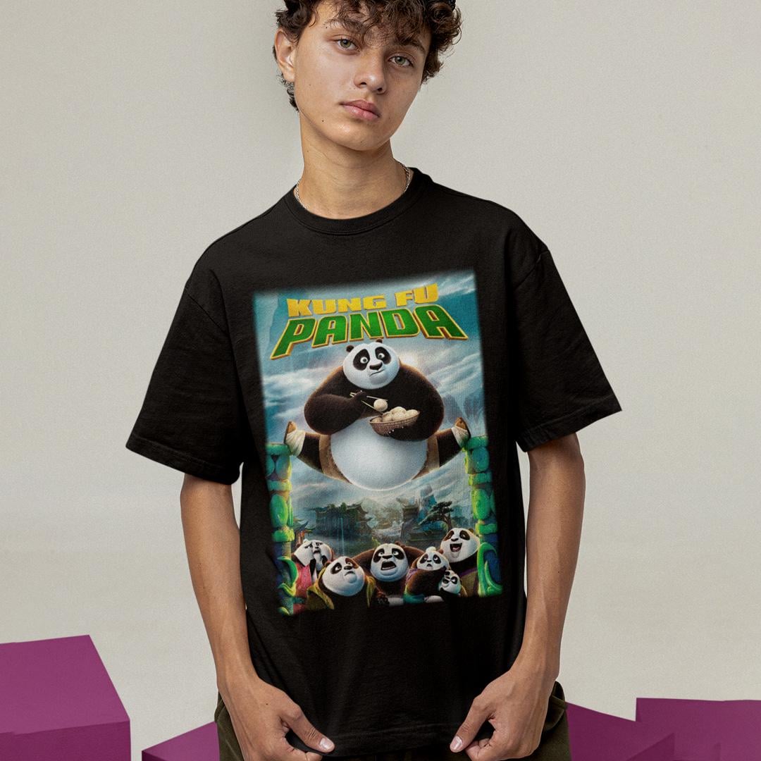 Футболка унисекс Kung Fu Panda 3 Poster Dumplings XL Черный (0000013095)