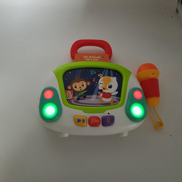 Дитяче караоке 3138/12/2 підсвічування/4 музичні картки/мікрофон (25604938) - фото 6