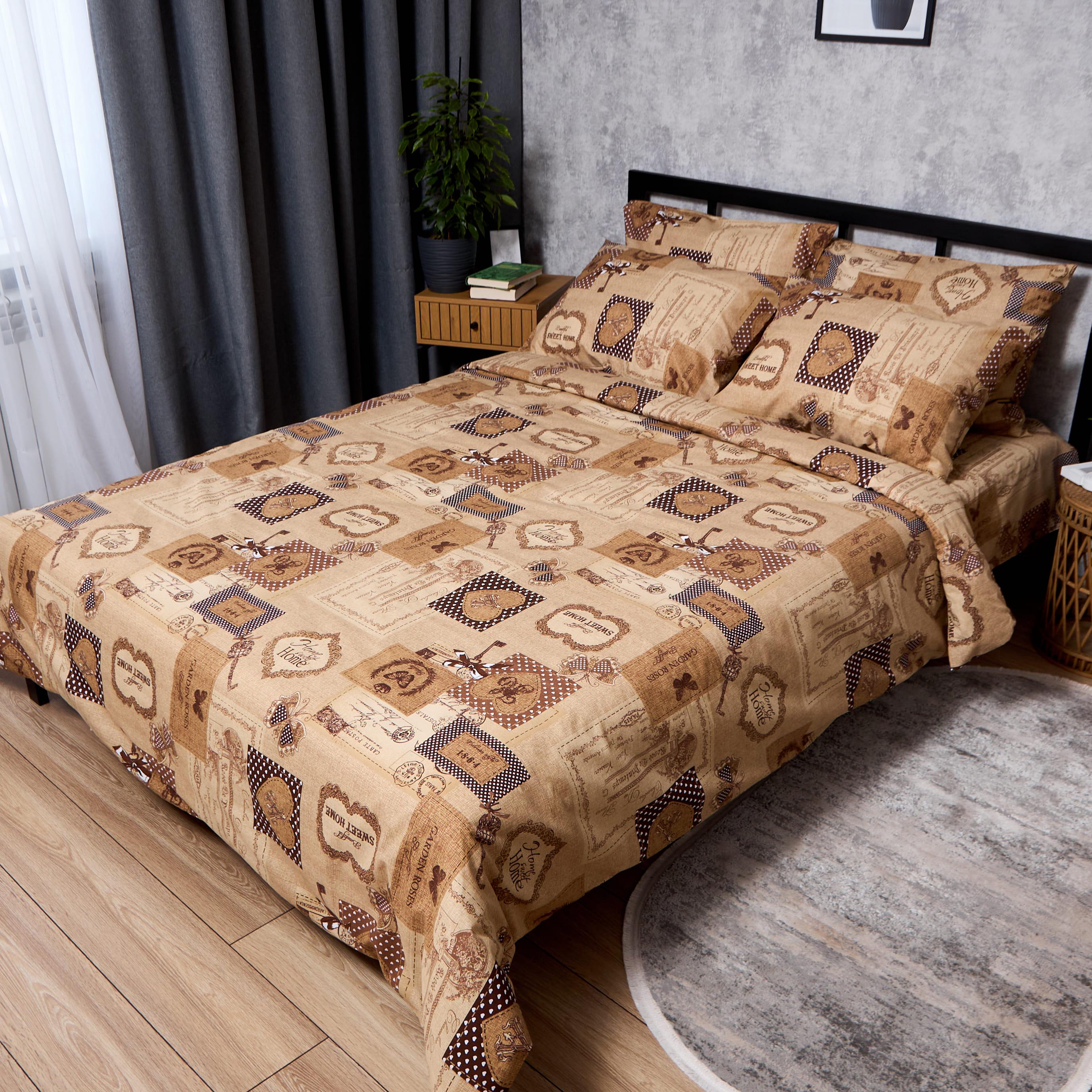 Комплект постільної білизни Moon&Star Бязь Gold Люкс Vintage Love полуторний євро 160х220 см (MS-820012097)