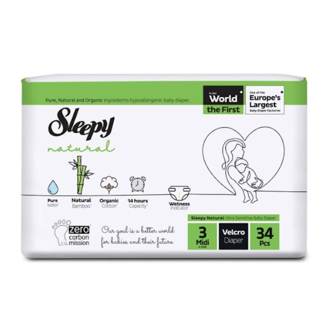Подгузники детские Sleepy Natural Diaper Midi 3 34 шт.