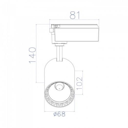 Светильник светодиодный Horoz Lyon трековый 10W 4200K Черный - фото 2