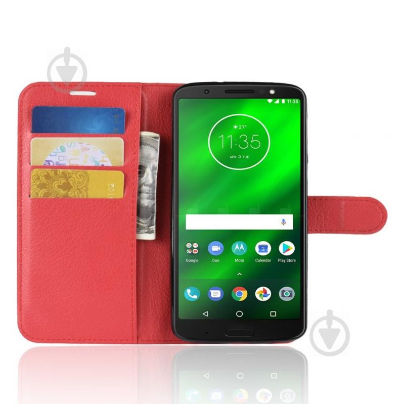 Чехол-книжка Litchie Wallet для Motorola Moto G6 Plus XT1925 Красный (arbc3491) - фото 3