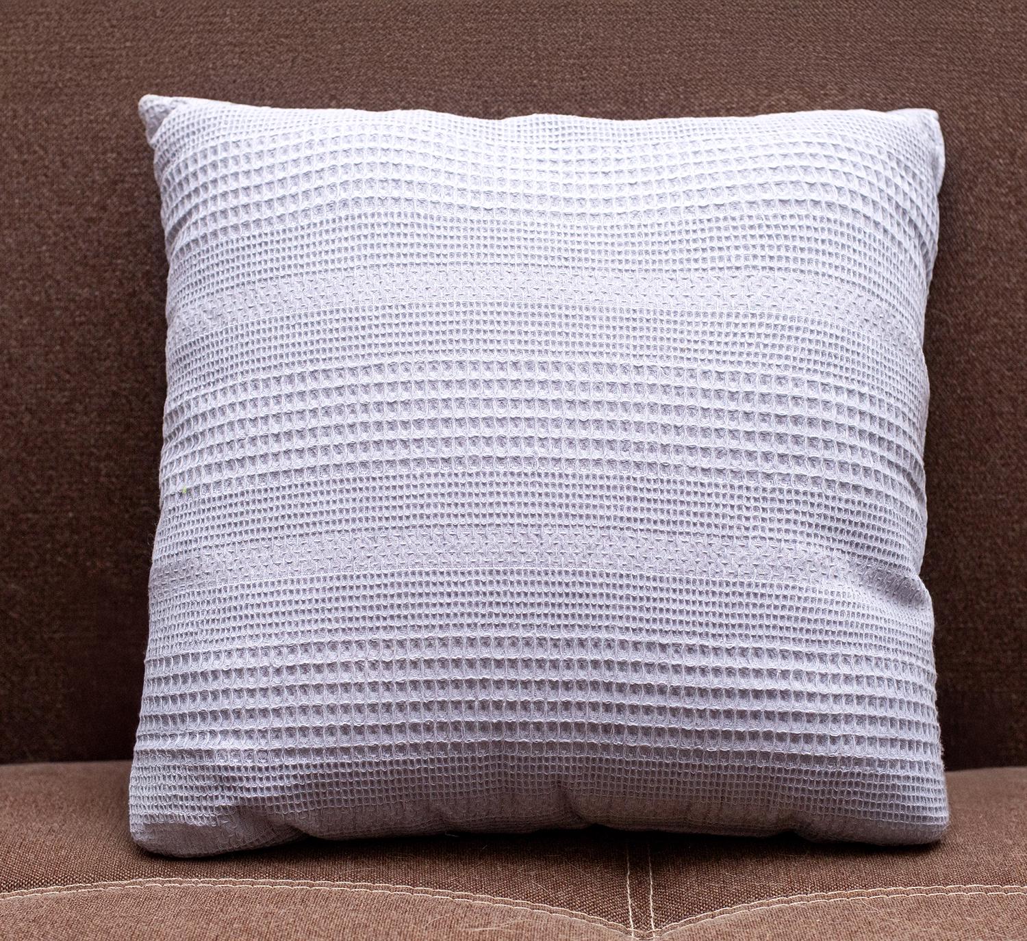 Подушка декоративная Zastelli WAFFLE вафельная ткань 40×40 см Grey (22137)