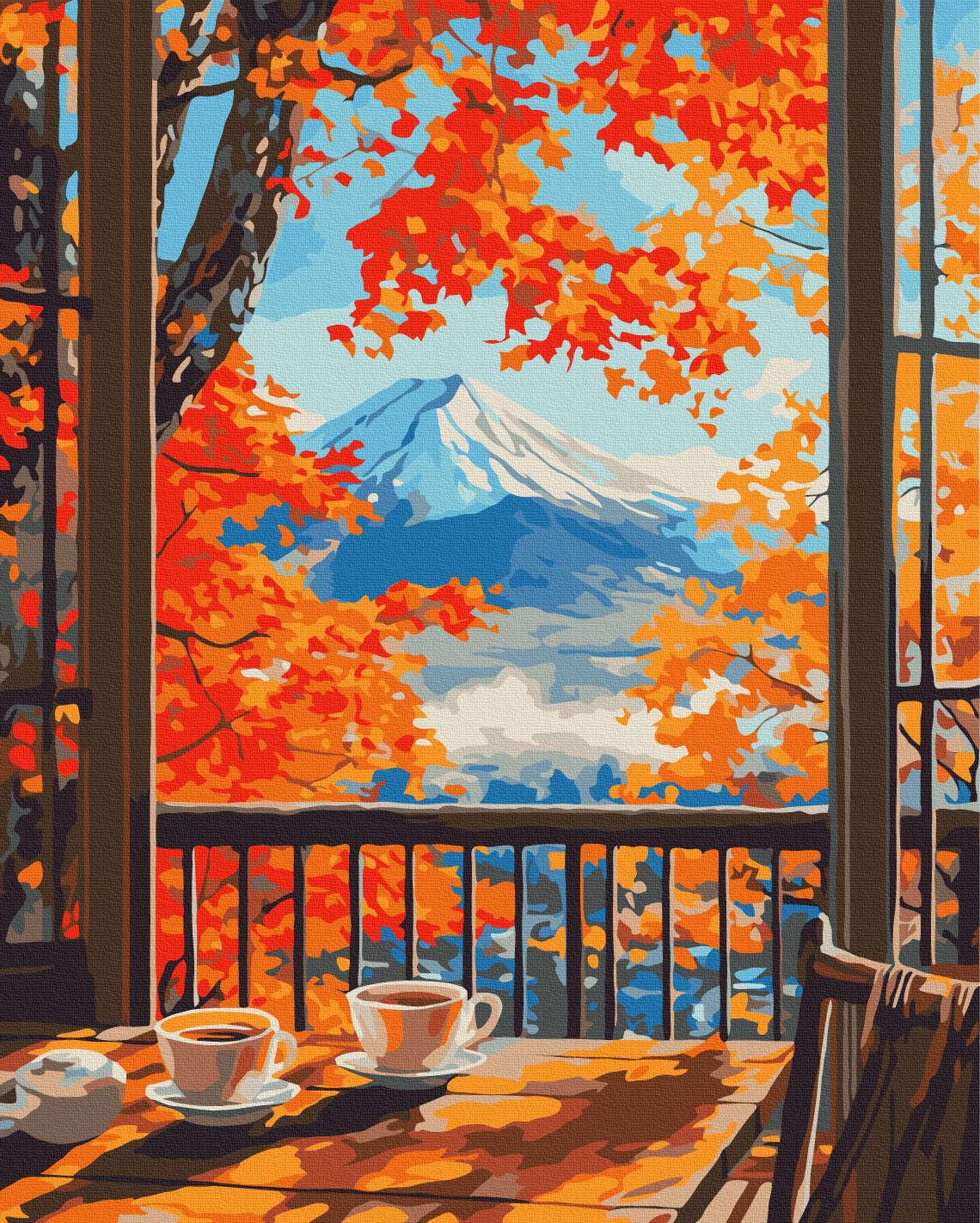 Картина по номерам Brushme Осеннее утро с видом на горы 40x50 см (BS54392)