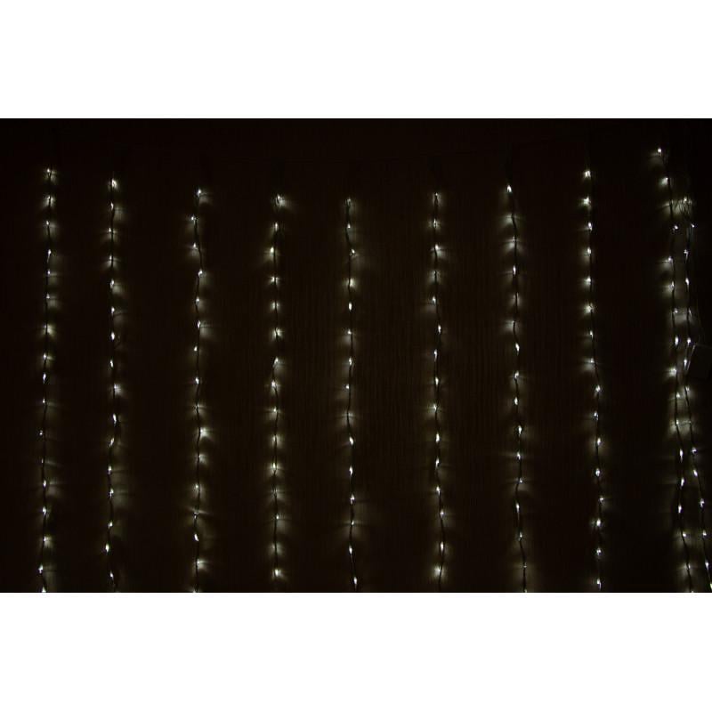 Гирлянда занавес дождь 1,5x1,5 м 240LED 8 режимов холодный белый IP44 (650163) - фото 3 Гирлянда занавес дождь 1,5x1,5 м 240LED 8 режимов холодный белый IP44 (650163) - фото 3