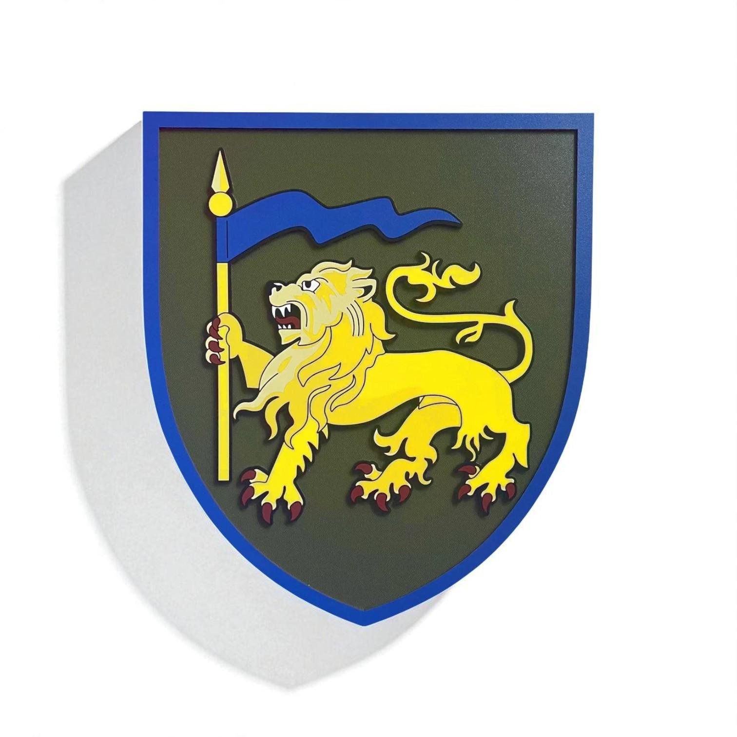 Герб настінний 60-та окрема механізована бригада 292х334 мм (29403761)