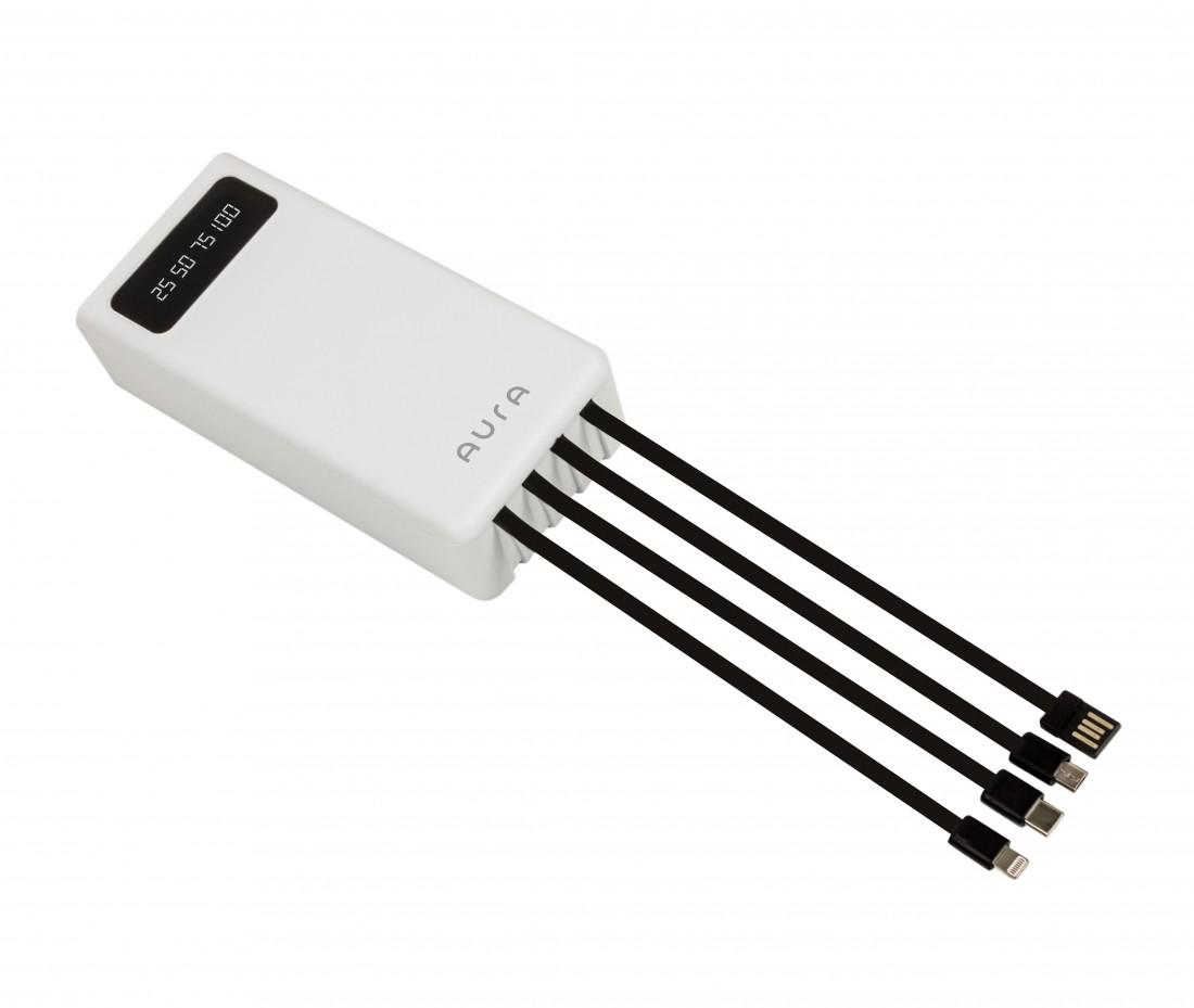 Повербанк Aura NRG30 Quick charging 30000 mAh 22,5 W White - фото 3