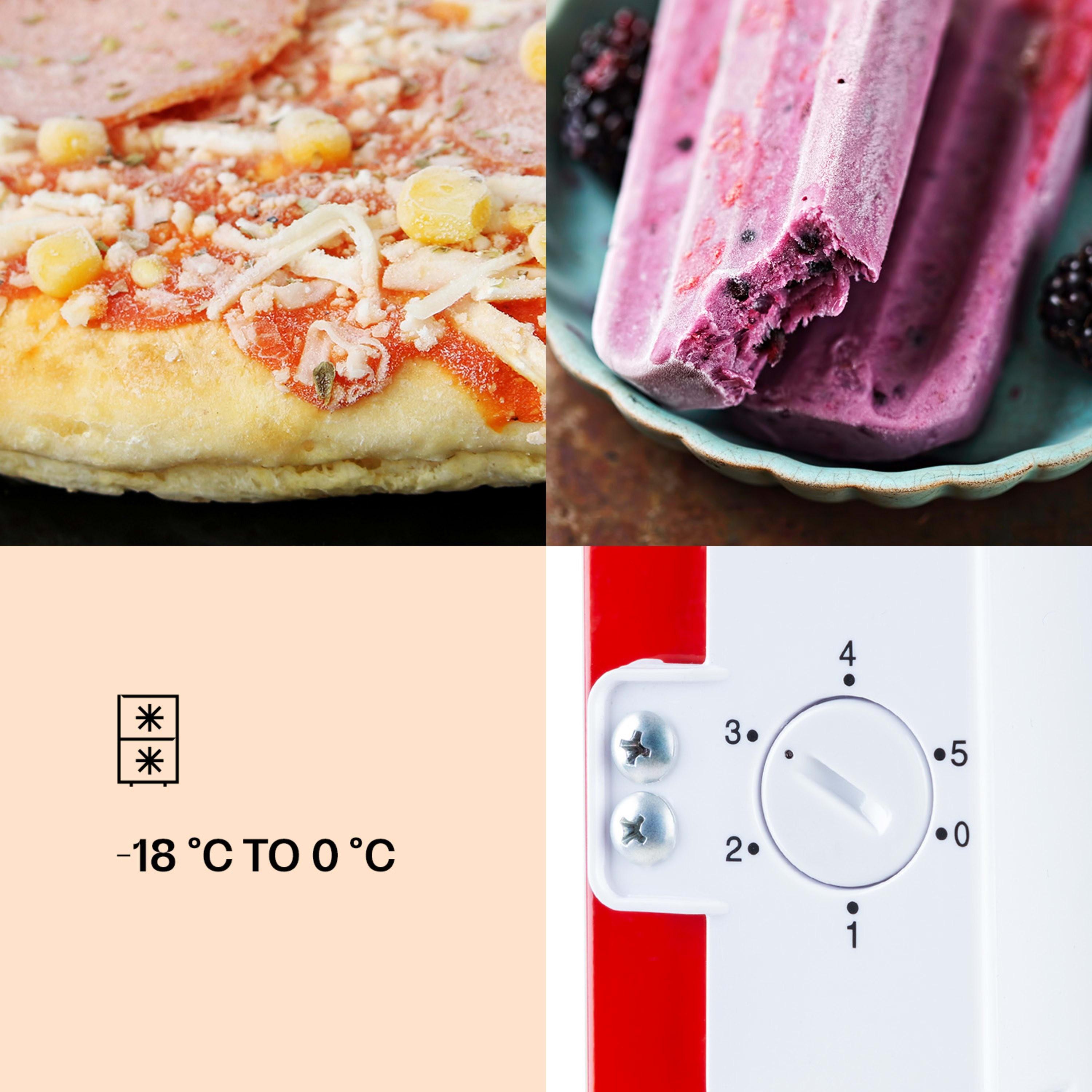 Морозильна камера Klarsten Laika 3 ящика ретро стиль 60 л Червоний (10045801) - фото 4