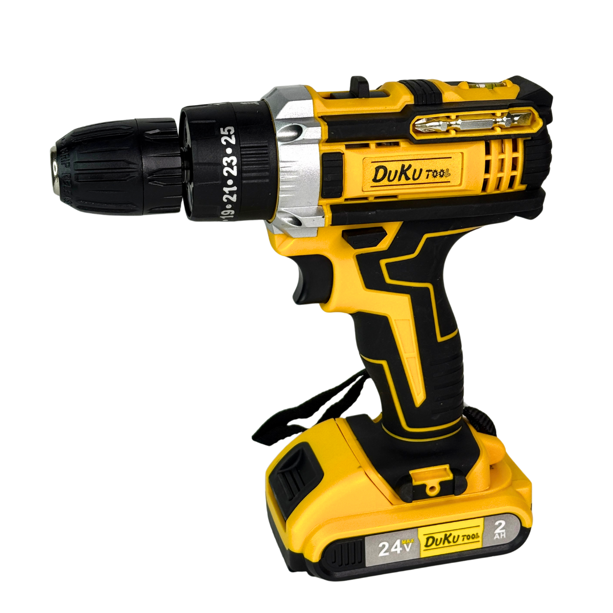 Шуруповерт ударный аккумуляторный с 2 ​​аккумуляторами 24V в кейсе Желтый (G57-H67)