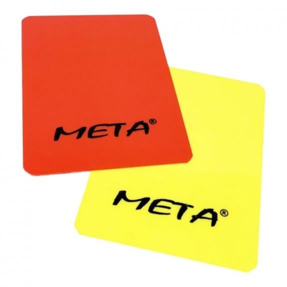 Набір карток арбітра Meta Referee card set 12х9 см Жовтий/Червоний (1910003200)