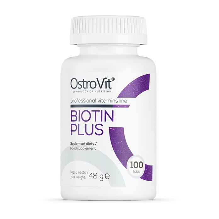 Біотин OstroVit Biotin Plus 100 капс. (19268-01)