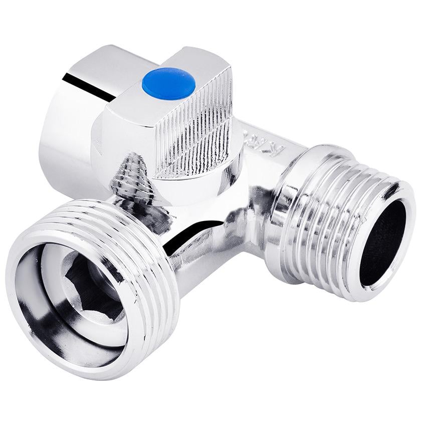 Кран кульовий подвійний Kroner KRP Eckventil C103 CV027378 1/2"х3/4"х1/2" ВЗ кутовий (139366)