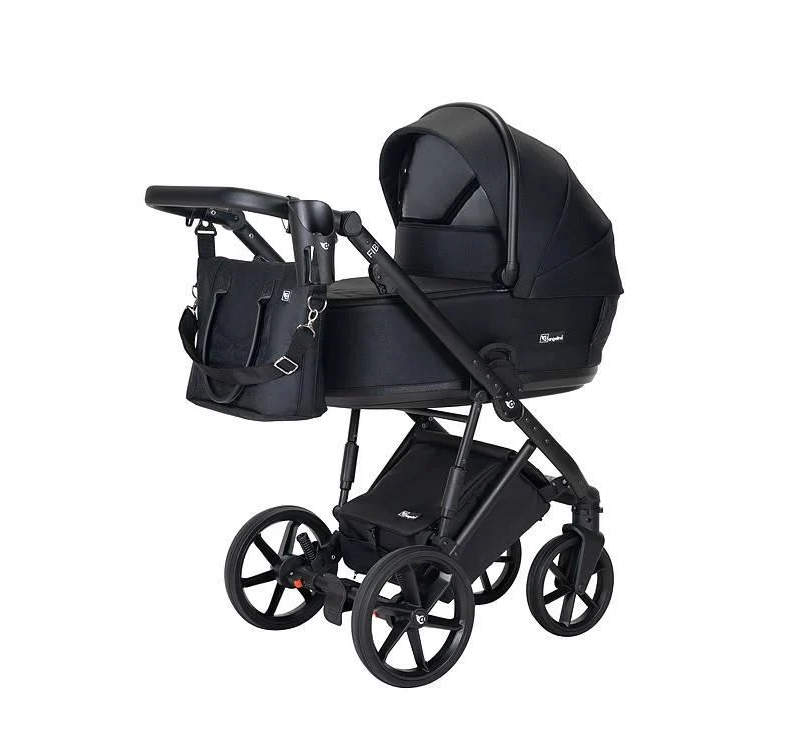 Коляска детская FIBI 2в1 функциональная Глубокий черный