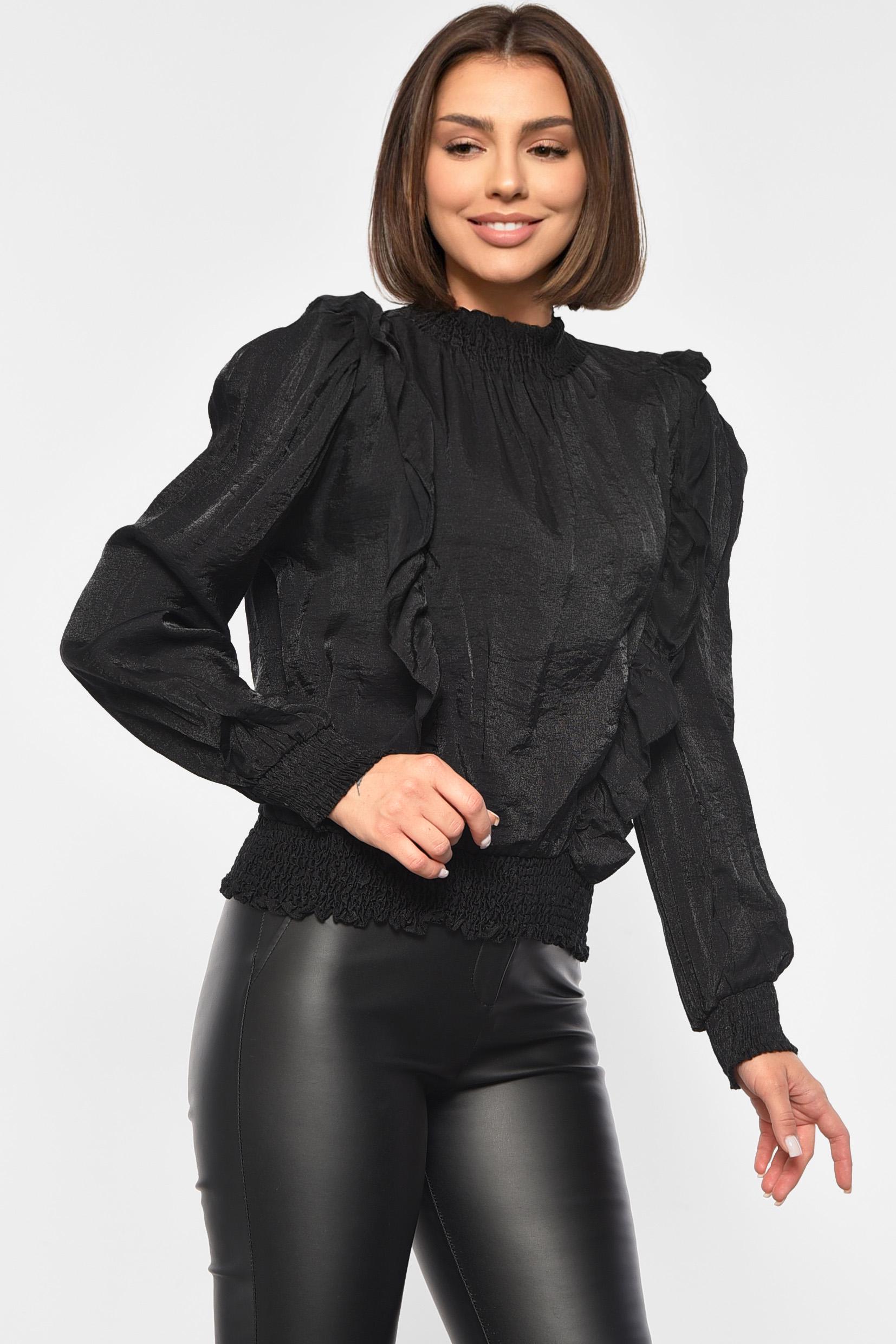 Блуза женская р. 44 Черный (187845) - фото 2