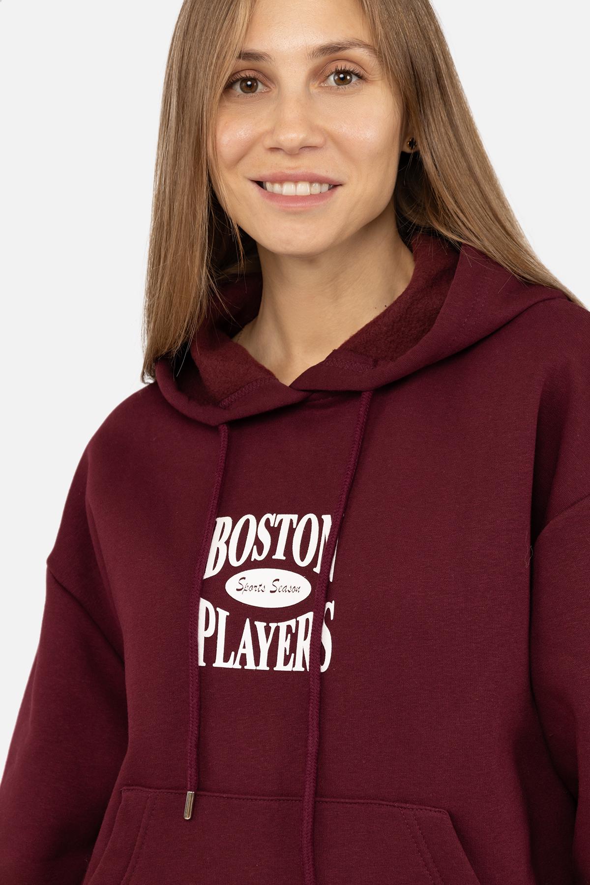 Худі жіноче ЦБ-00262069 р. 46 Бордовий (SKT001025771) - фото 2