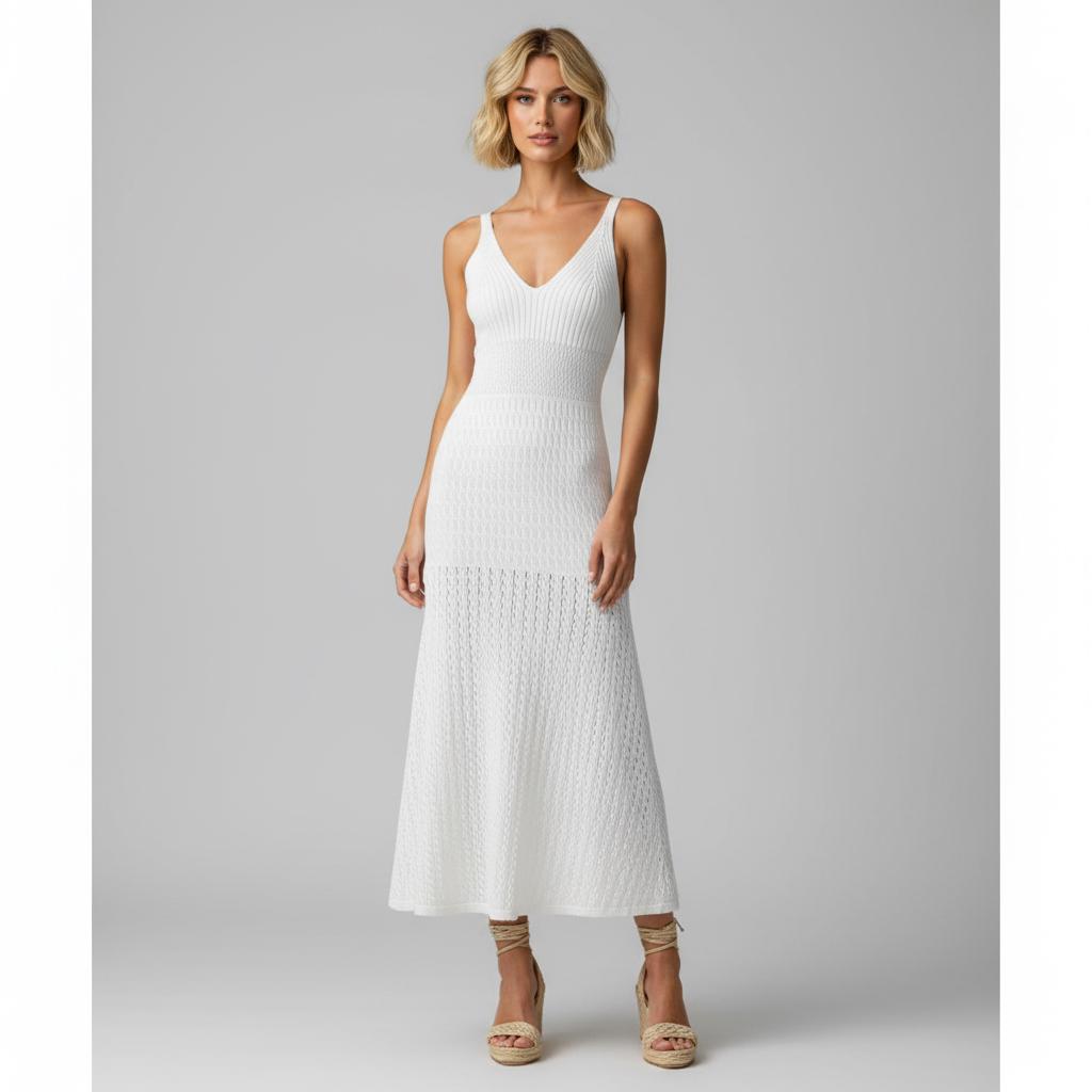 Платье контрасное трикотажное L (MH-38) - фото 4