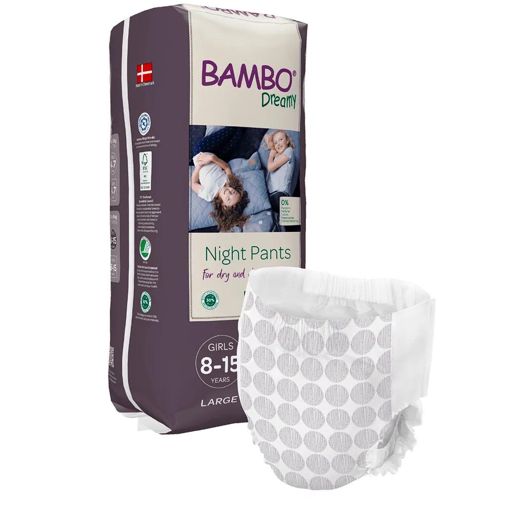 Підгузки-трусики нічні для дівчаток Bambo Dreamy Night Pants Girls 8-15 років 35-50 кг