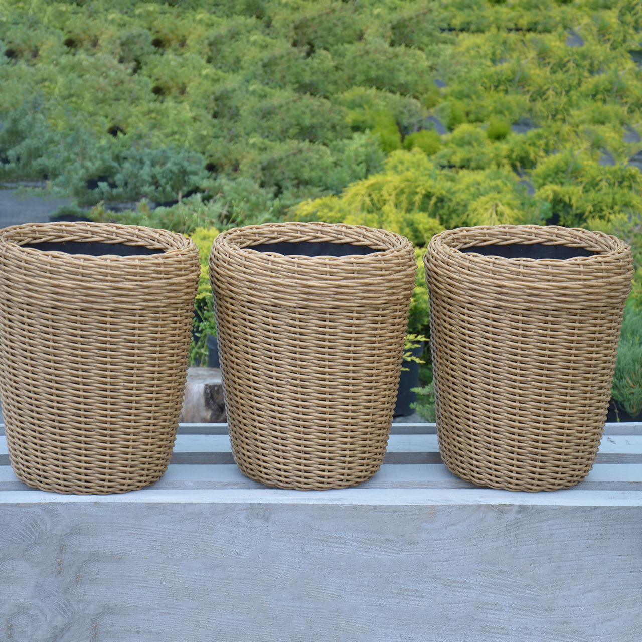 Кашпо высокое для цветов и растений из искусственного ротанга/ручной работы 16 л Дерево (12354507) - фото 4 Кашпо высокое для цветов и растений из искусственного ротанга/ручной работы 16 л Дерево (12354507) - фото 4