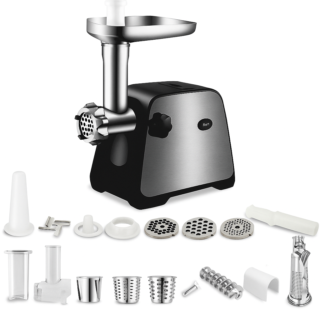 М’ясорубка Domotec MS-2027 4500 Вт Сірий (GR-04882)