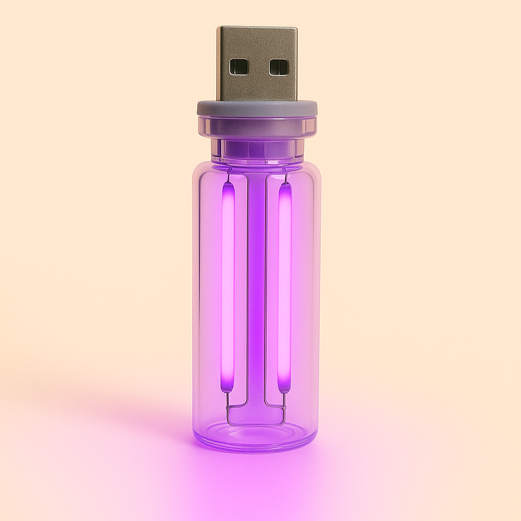 Ночник USB LED Ретро Фиолетовый (29473005) - фото 1 Ночник USB LED Ретро Фиолетовый (29473005) - фото 1