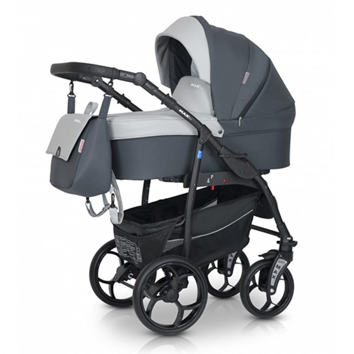 Коляска Verdi Max Plus універсальна 3в1 з автокріслом сумкою та дощовиком Сірий (9023-VMP-03) Коляска Verdi Max Plus універсальна 3в1 з автокріслом сумкою та дощовиком Сірий (9023-VMP-03)