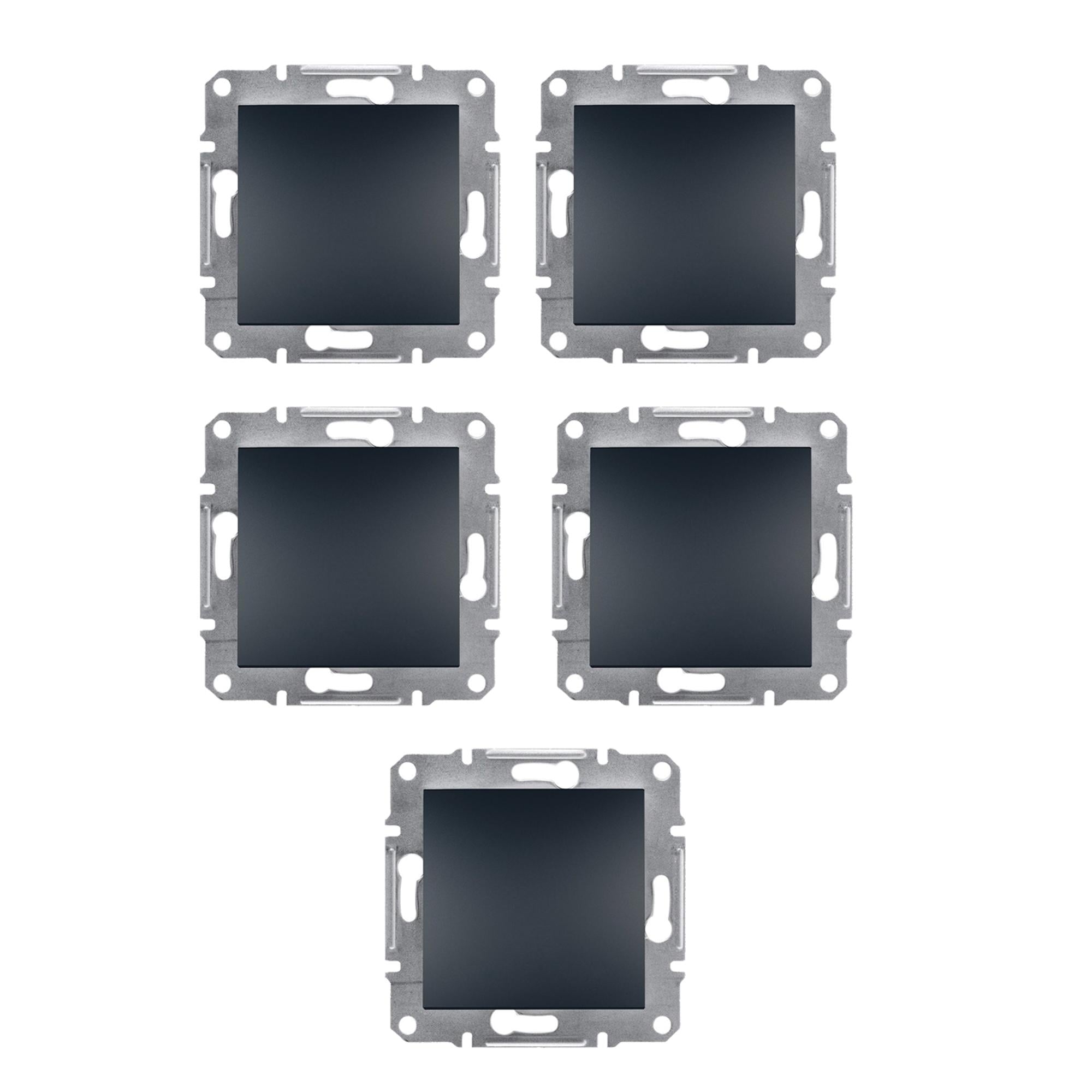 Комплект вимикачів Schneider Electric Asfora 1-й 5 шт. Антрацит (EPH0100171) Комплект вимикачів Schneider Electric Asfora 1-й 5 шт. Антрацит (EPH0100171)