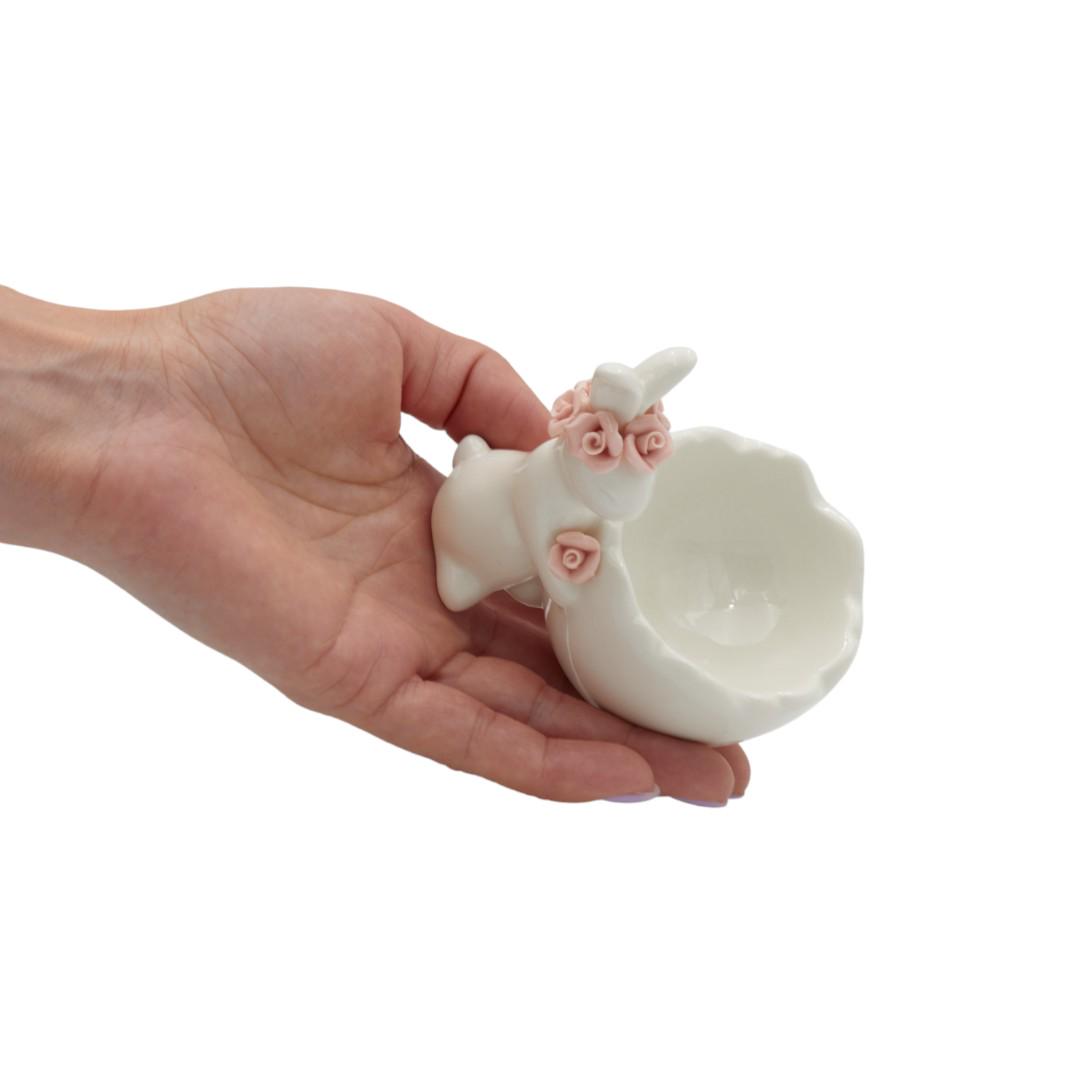 Подставка для яйца Зайка с цветами (01_P0202021276) - фото 5