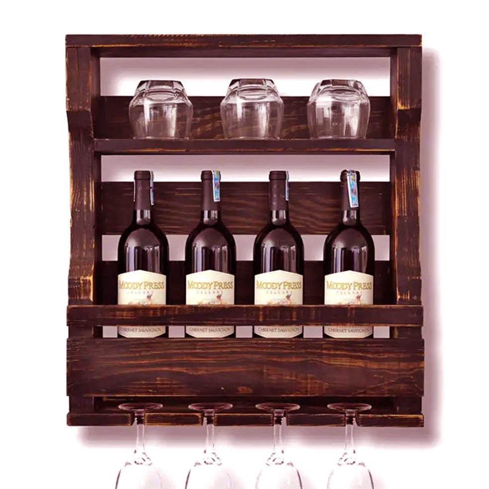 Полка для вина настенная из дерева Наеро Савоярди (ПНК-011215)