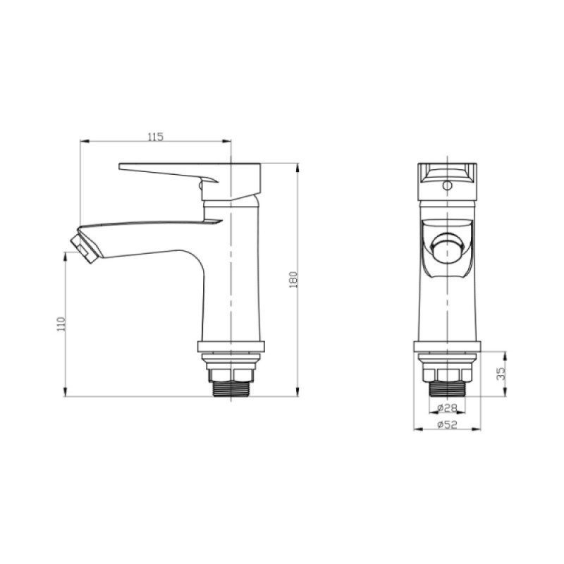 Смеситель для раковины Lidz CRM - 14 34 001 00 SD00027977 - фото 2