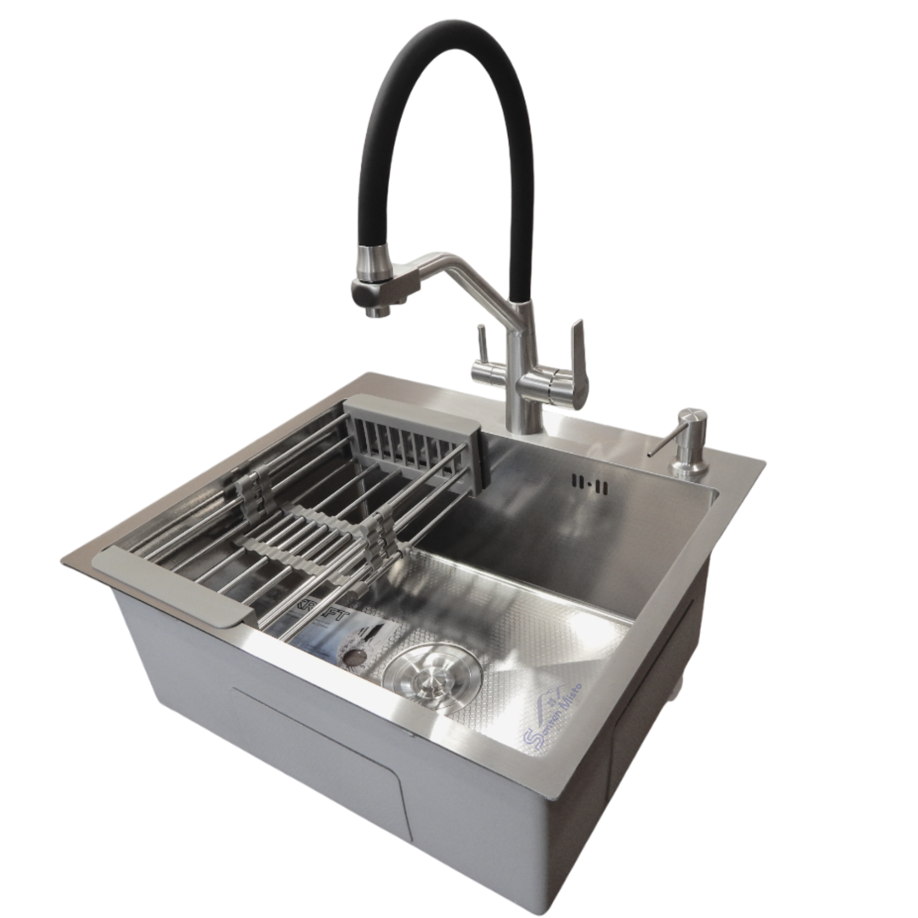 Комплект кухонной мойки Kraft HM Decor 3,0/1,0 мм 54x48 см (37652)