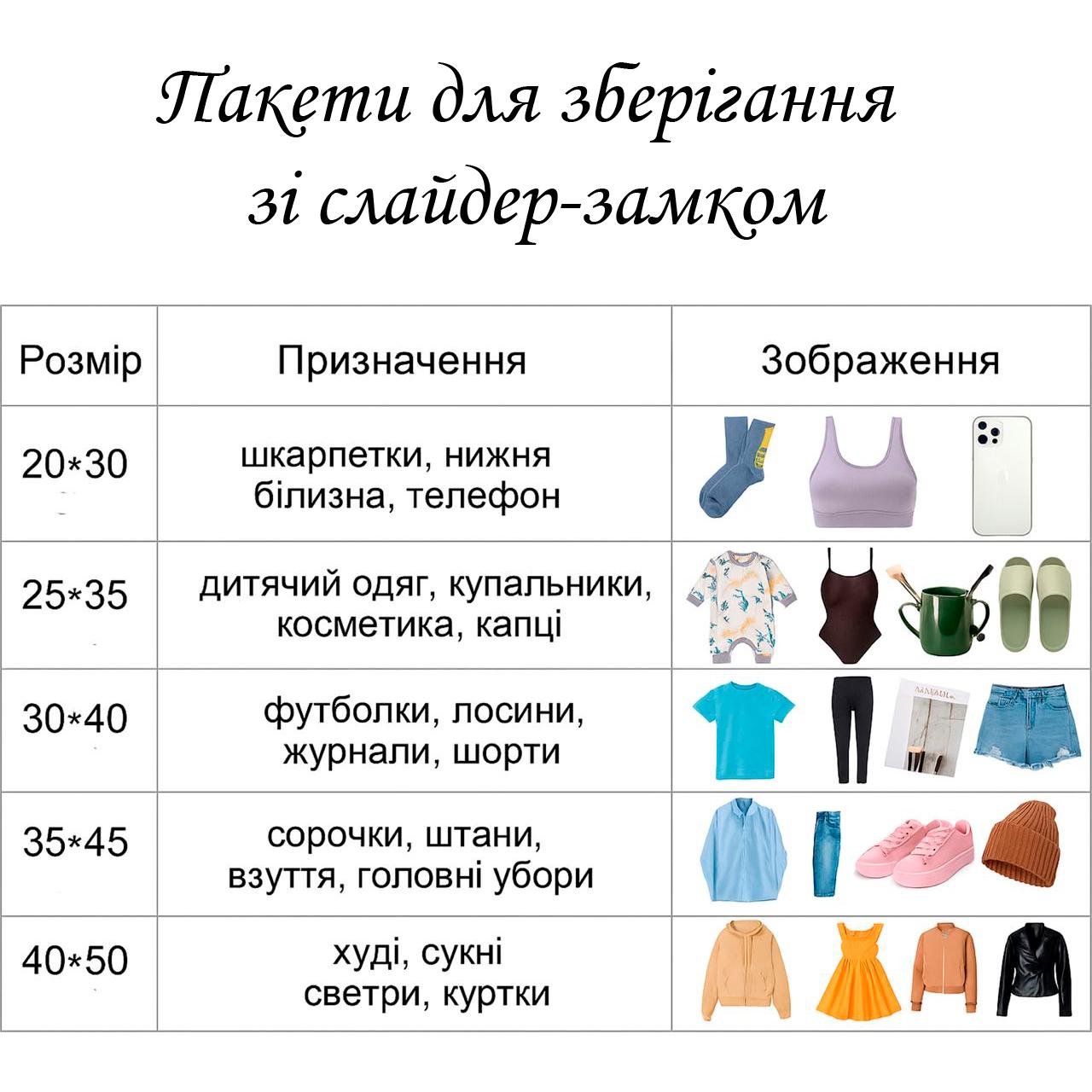 Набір пакетів LoveYouHome для зберігання зі слайдер-замком матовий 20 шт. 25х35 см (59084) - фото 8 Набір пакетів LoveYouHome для зберігання зі слайдер-замком матовий 20 шт. 25х35 см (59084) - фото 8