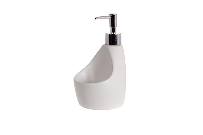 Диспенсер для жидкого мыла керамический 380 мл Белый (851-313)
