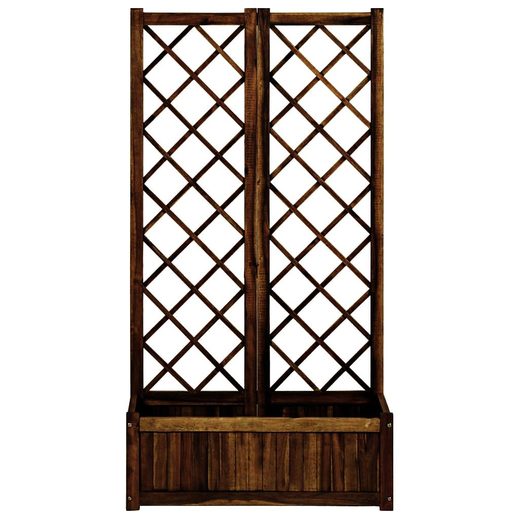 Кашпо со шпалерой из дерева Пунчоли Капучино (КШР-000709)