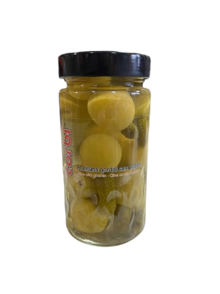 Оливки Corbi Гіганти фаршировані огірком 325 г (13356514)