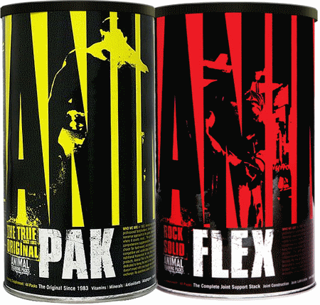 Комплект спортивного питания Universal nutrition ANIMAL PAK 44 шт. + ANIMAL FLEX 44 шт.