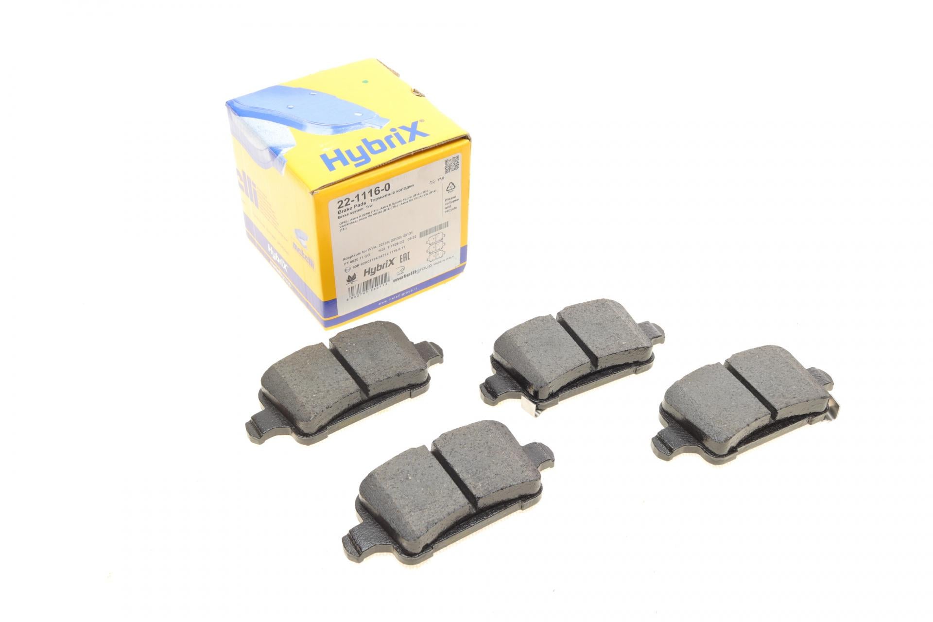 Колодки тормозные задние METELLI Chevrolet Cruze 15-/Bolt 16-/Opel Astra K 15- (22-1116-0)