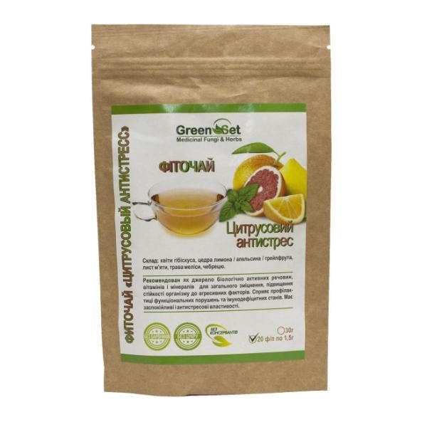 Заменитель питания GreenSet Фиточай Цитрусовый антистресс 1,5 г х 20 пакетиков (000026878)