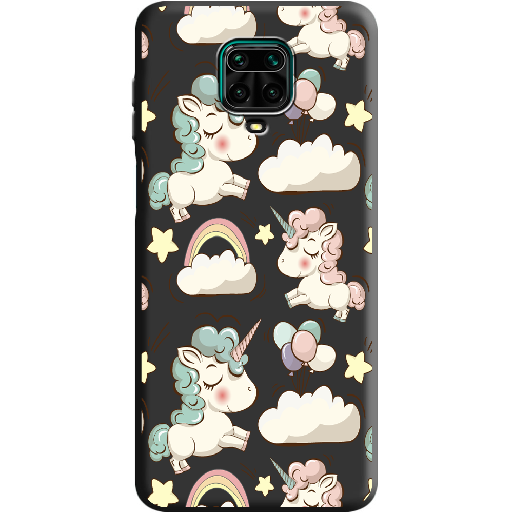 Чохол Boxface Xiaomi Redmi Note 9S Unicorns Чорний силікон (39475-cc2-39914)