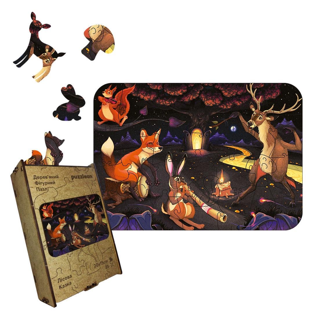 Пазл дерев'яний Лісова Казка А2 картонна коробка 300+ ел. (26102083)