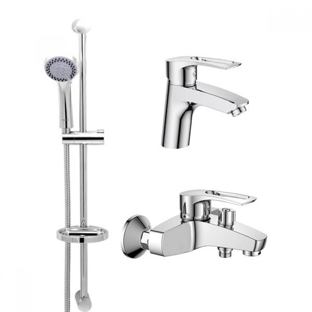 Набор смесителей Haiba Hansberg.SET - 1. 001/009 стойка (132301) Набор смесителей Haiba Hansberg.SET - 1. 001/009 стойка (132301)