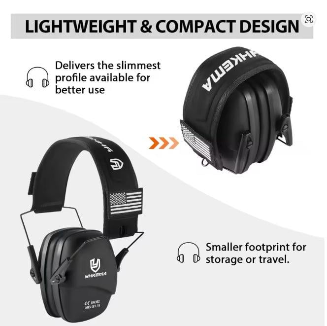Навушники шумоподавляючі YHKEMA Чорний (29867096) - фото 2