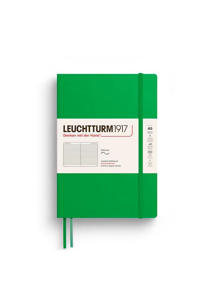 Блокнот Leuchtturm1917 средний мягкая обложка линия Spring Leaf (372209)