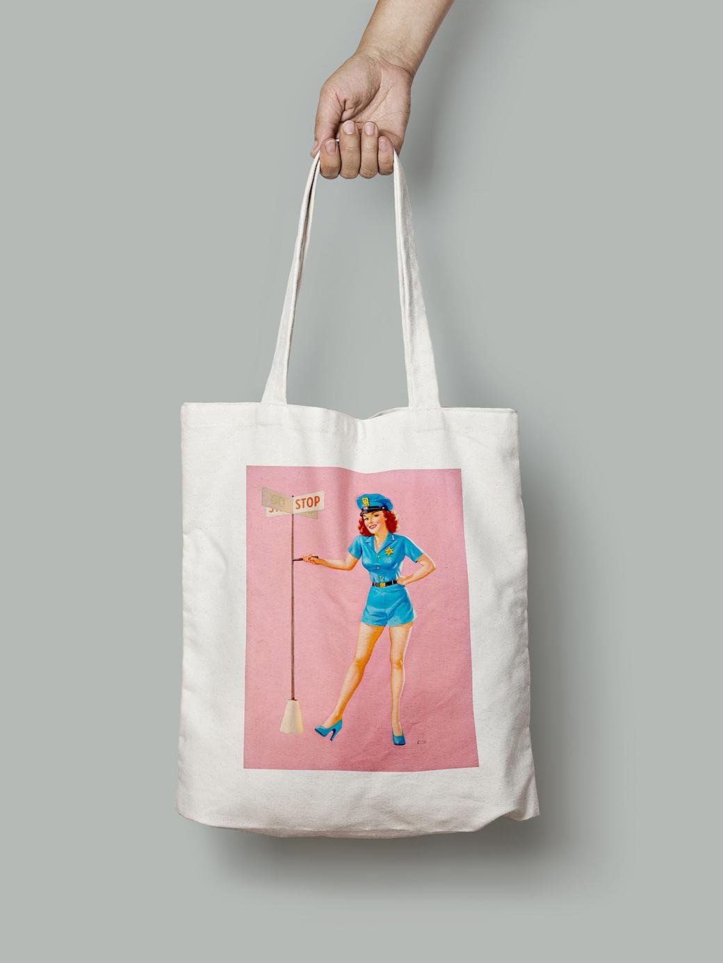 Эко-сумка Полицейская. Эдвард Д'Анкония шопер (pin_up010283_Bag)